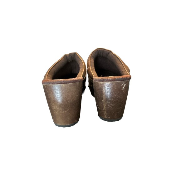 Bongo Brown Chunky Heel Platform Clogs Y2K Grunge Vintage 1990s Style Size 7 - Picture 4 of 7